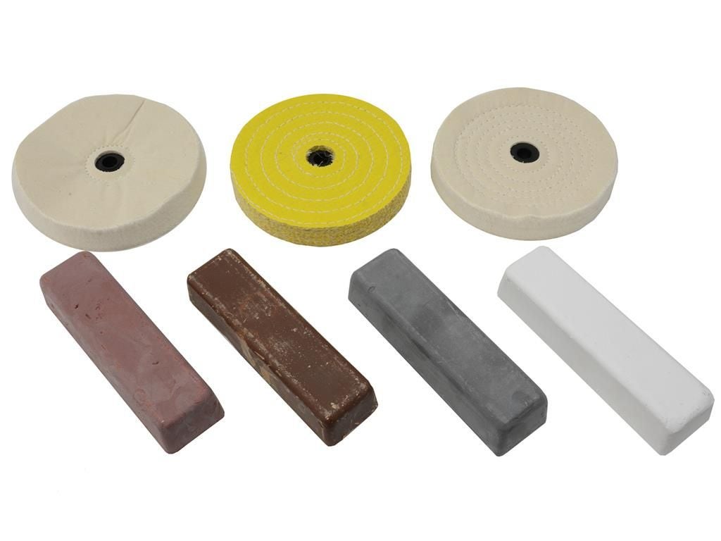 101843 Metal And Plastic Buffing And Polishing Kit - For Use With 6" Bench Grinder