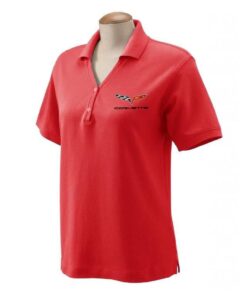 101971 Polo Shirt - Womens Red Devon & Jones Fine Pima Pique - C1 through C6 Logo
