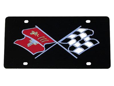 102192 License Plate - Laser C1 / C2 And C3 Crossflag Logo