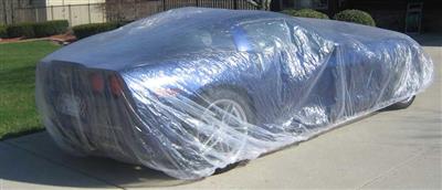 102296 Car Cover - Plastic With Elastic Band