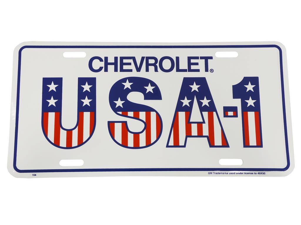 103093 USA 1 Red White And Blue License Plate - Aluminum