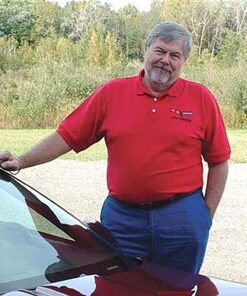 103691 Red Mens Polo Shirt - Your Choice Of Corvette Embroidered Logo