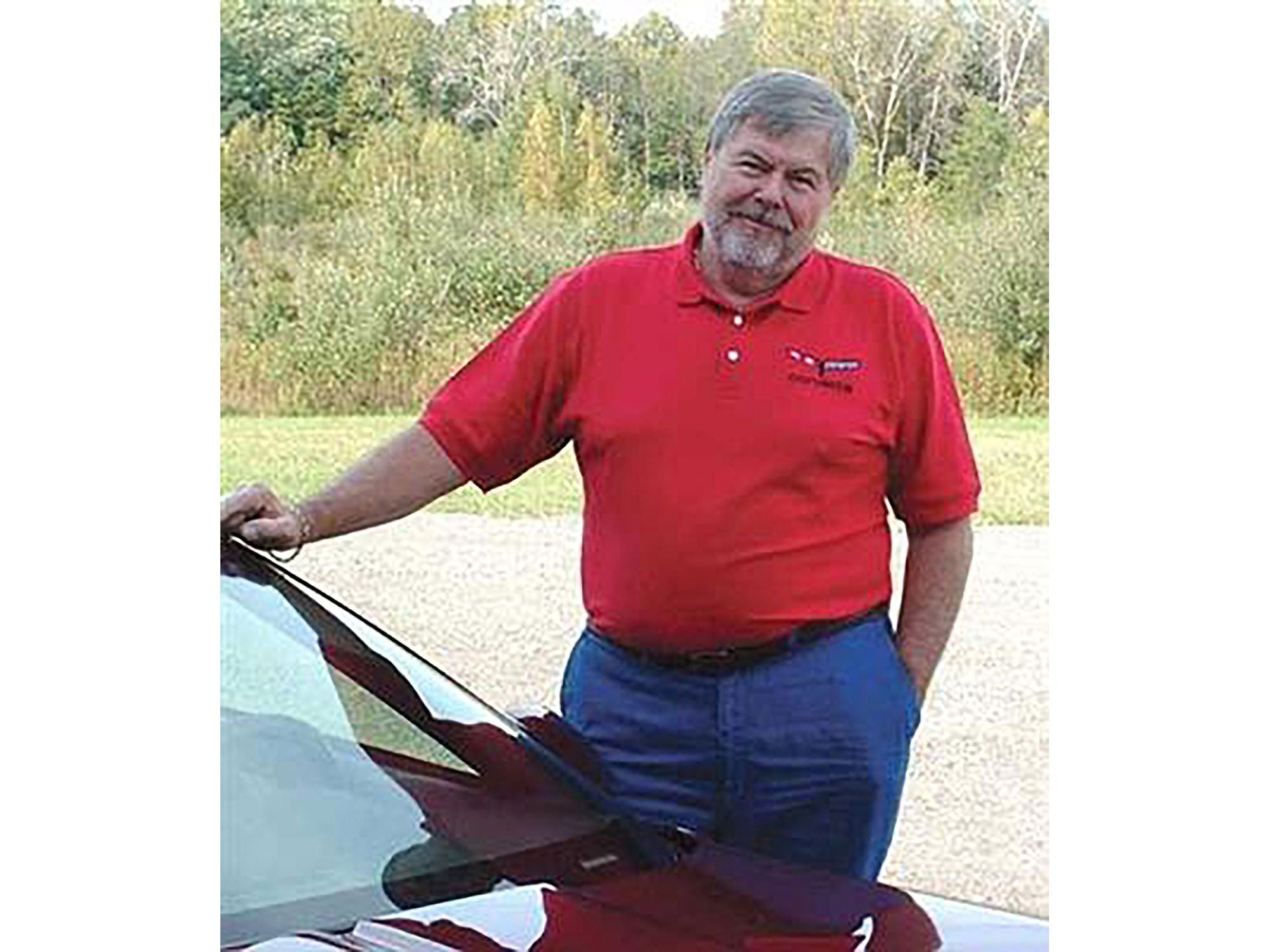 103691 Red Mens Polo Shirt - Your Choice Of Corvette Embroidered Logo