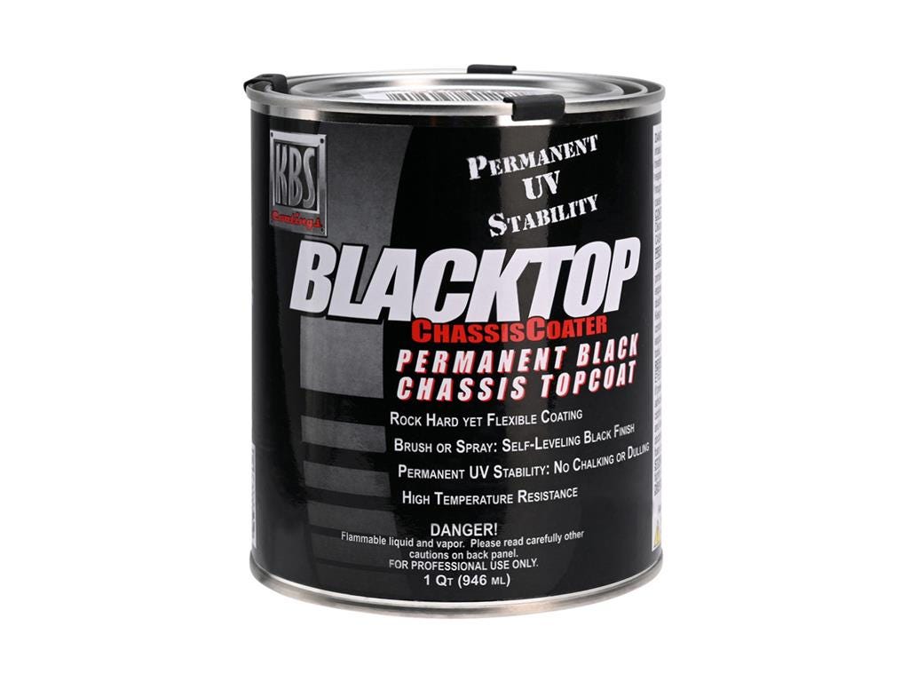 103773 Blacktop Chassis Coater Gloss Black KBS Chassis Paint - Quart