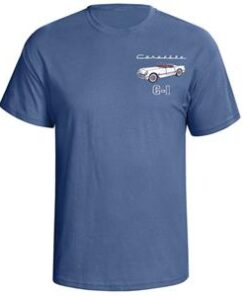 111544 53-55 T-shirt - Blauw met de exterieur- en interieurkleuren van uw auto