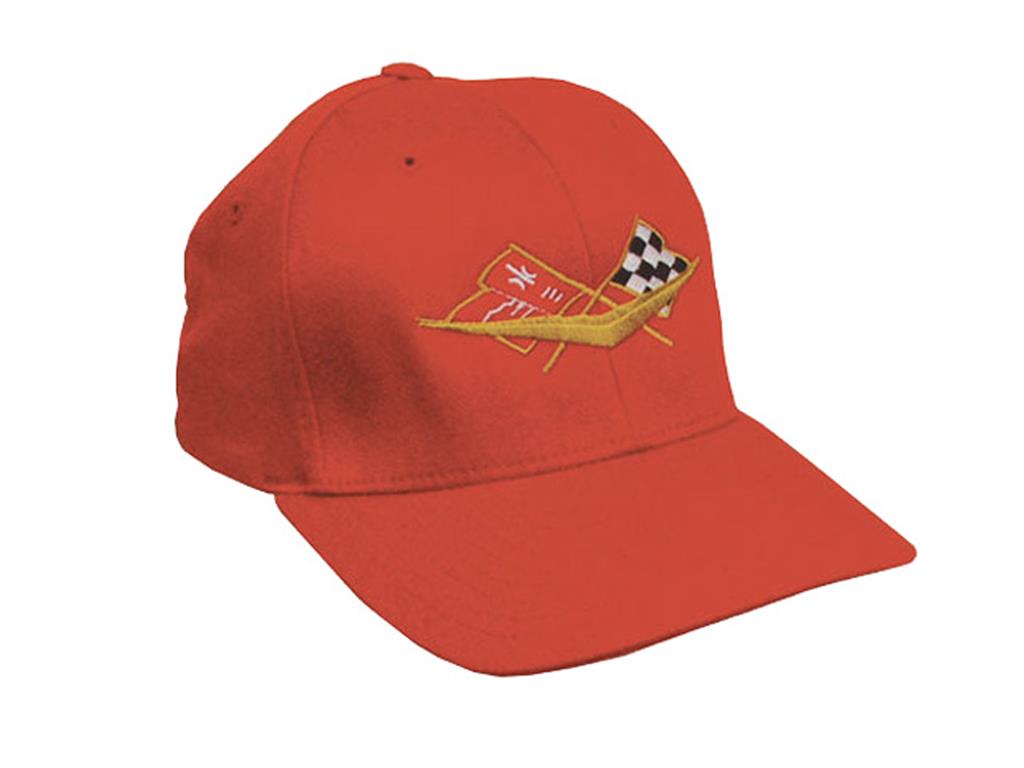 111552 Hat - Red Flex Fit With C1 Embroidered Emblem ( S / M ) Fits 6 3/4" To 7 1/4"