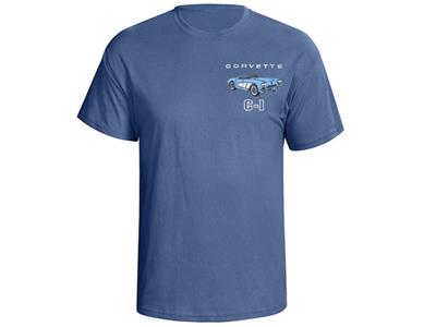 111652 58-60 T-shirt - Blauw met de kleuren van het exterieur van uw auto en de koof