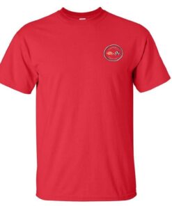 111727 C1 Cars And American Flag Red T-Shirt "Discontinued"