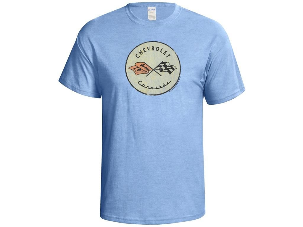 111758 T-Shirt C1 Corvette Blue Classic Logo