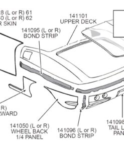 141101 61-62 Rear Upper Body Panel - Hand Layup (ND)