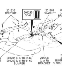 201211 61-62 Front Bumper Mount Blocks and Bushings Set