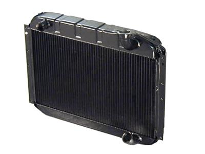 241076-BLK 1956-1960 DeWitts™ Radiator - Aluminium Direct Fit - Automatisch - Zwart geverfd
