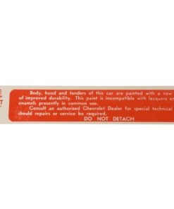 261205 57-61 sticker - mededeling over acrylverf