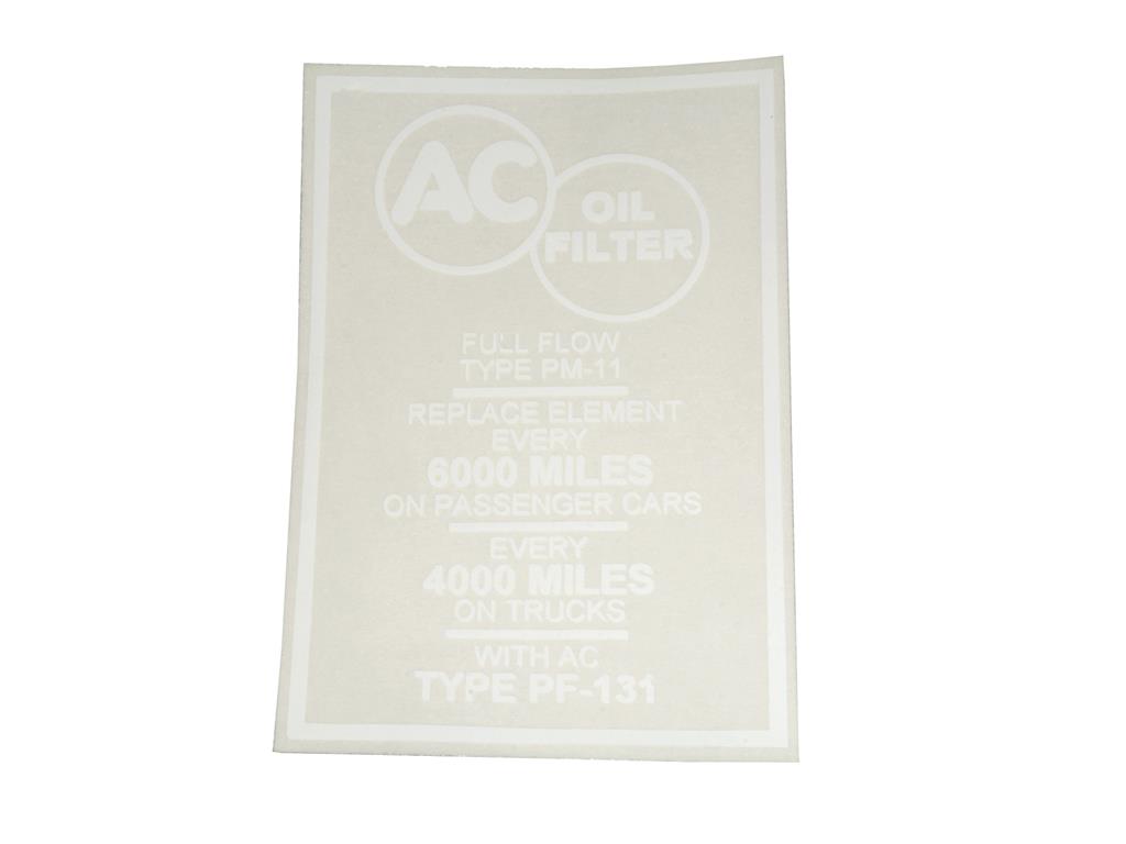 261405 56-57 Instructies sticker oliefilterbus PF-131