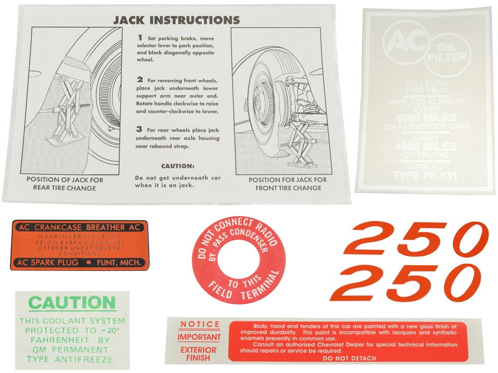 261622 57-stickerset - 250 pk - 8 stuks
