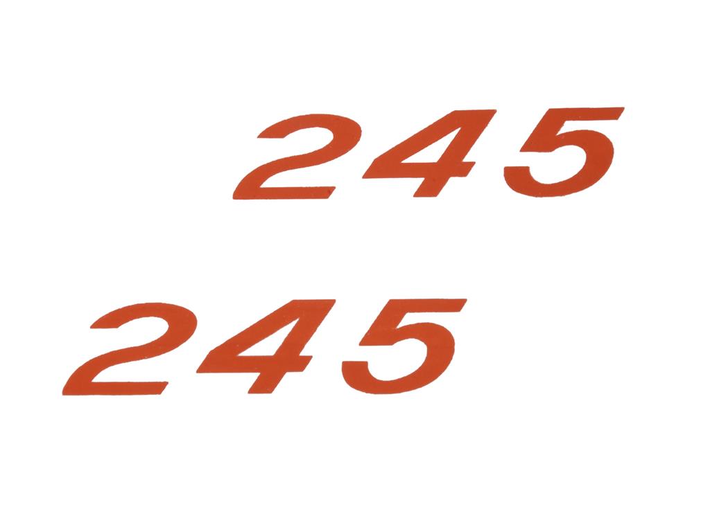 261706 1957-1961 sticker - kleppendeksel 283 met 2" X 4" Bbl 245 pk rood