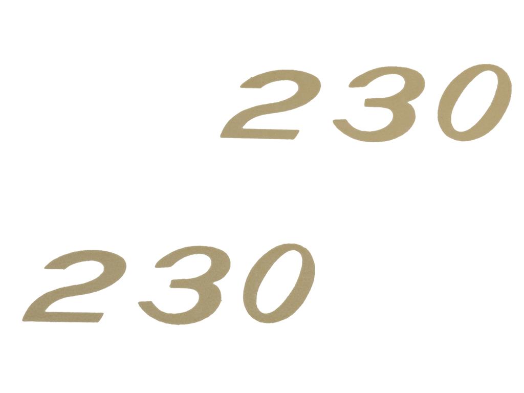 261709 Sticker uit 1958-1961 - Kleppendeksel basismotor 230 goud