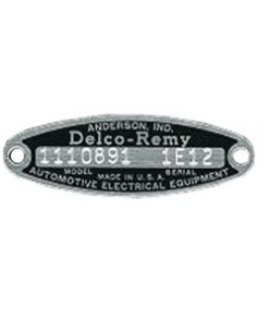 271005 53-61 Delco Distributeur Tag Met # En Datum - Zwart (ND)
