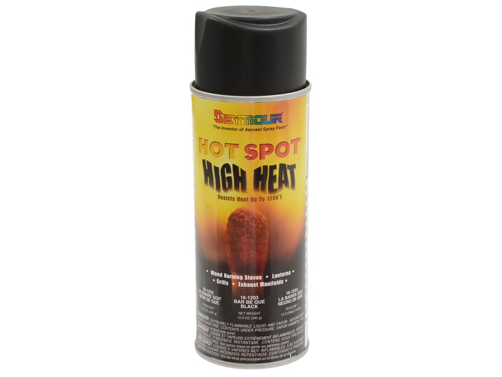 301187 Black Hi - Temp Paint 1200` - 12 Ounce Aerosol Can