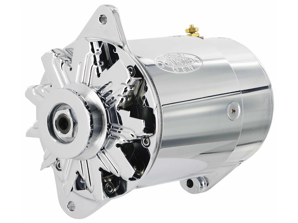301683 55-62 Powermaster PowerGEN Dynamo 90 Ampère korte behuizing Chroom (ND)