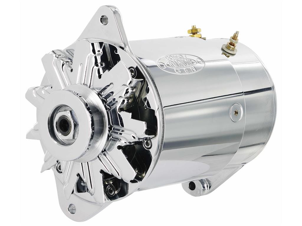 301686 1956-1957 Powermaster PowerGEN Dynamo 90-65A 3/8 Pully 1VP Chroom (ND)