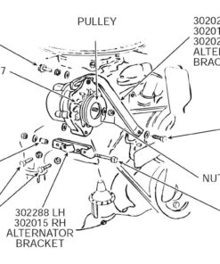 302015 63-65 327 w/o AC Alternator Mount Bracket