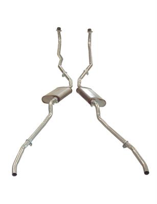 321556-MAG 59-60 Exhaust System - Low Performance With Magnaflow With Round Muffler