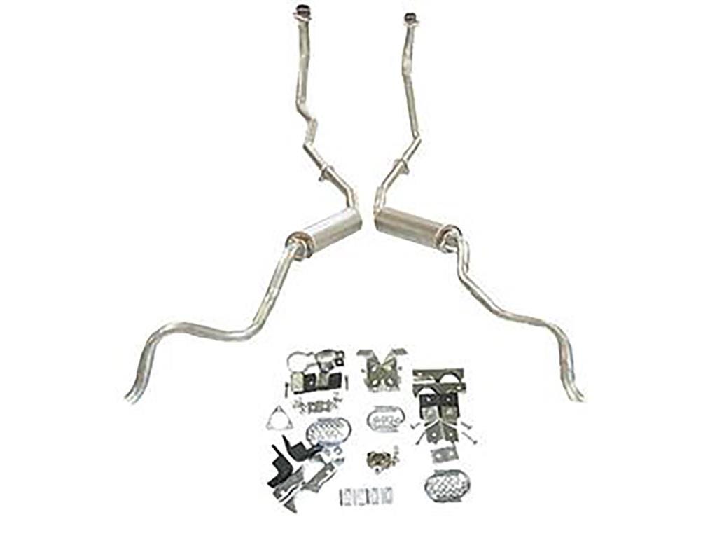 321560 61-62 Exhaust System With Welded Oval Muffler - Aluminized