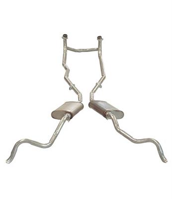321564-MAG 62 Exhaust System - With Crossover With Magnaflow Round Muffler