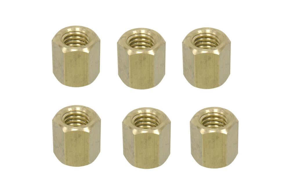 341061 56-80 Set uitlaatspruitstukmoeren - Messing - 6 stuks