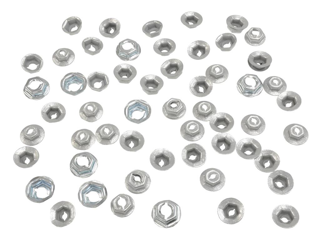 341091 59-60 Exterior Trim And Emblem Speednut Kit (64 Pieces)