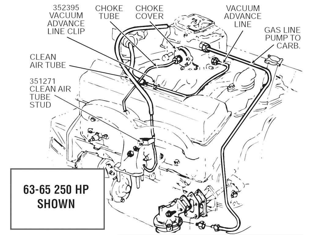 351271 62-65 Exhaust Manifold Clean Air Tube Stud