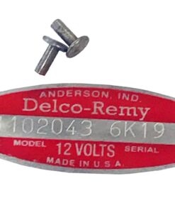 401045 53-62 Delco-generatortag met generatornummer en datum (ND)