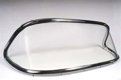 411098 56-61 voorruitframe met glas - (heeft gaten voor montage van de zonneklep) (ND)