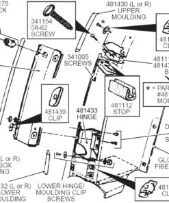 481432 1956-1962 Sierlijsten onderste dashboardkastje - paar