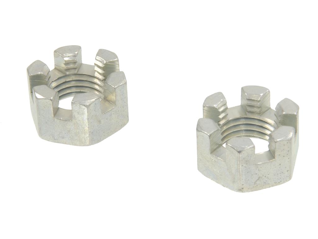 571049 53-82 Spoorstangeind met gleuf / kroonmoer - Correcte 7/16" / 5/8" over platte vlakken (set