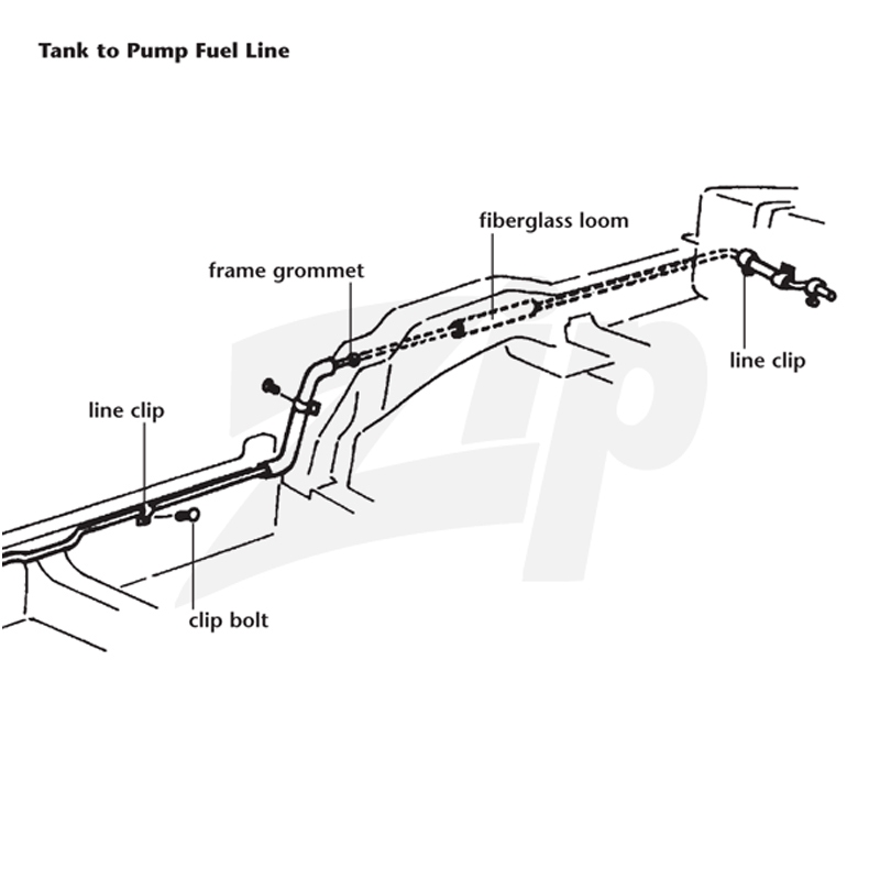 352354 63-67 Framebus benzinetank brandstofleiding - Afbeelding 2