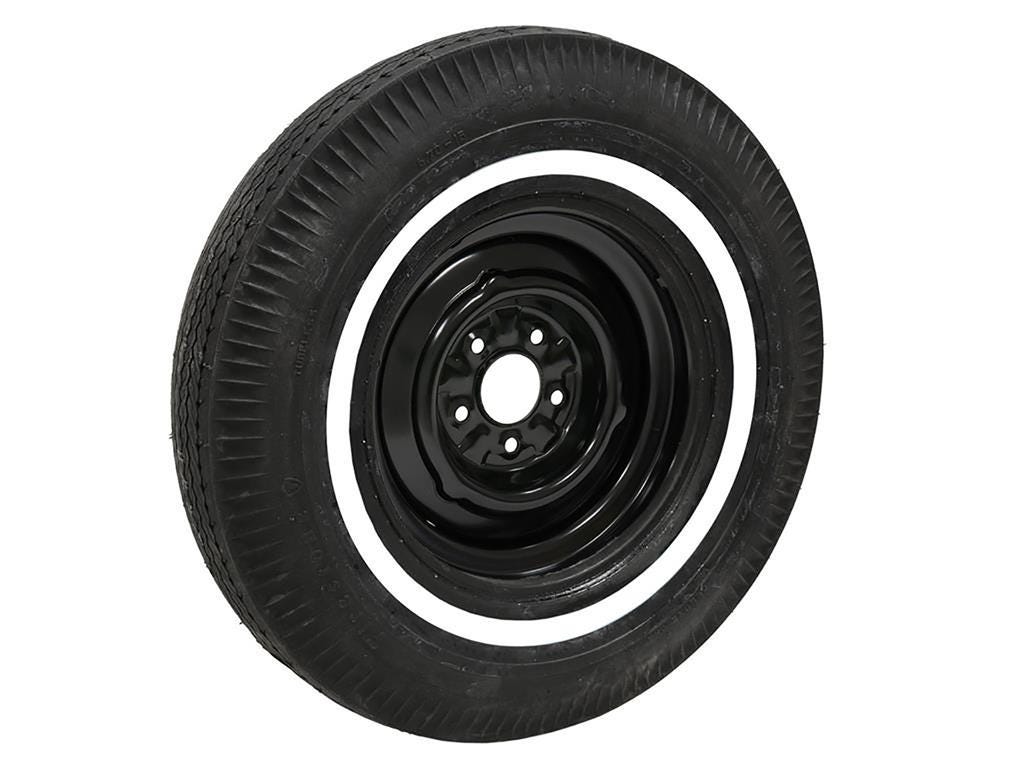 641159 1956-1962 1” Whitewall Bias Look-radiaalbanden met gemonteerde wielen (ND) - Afbeelding 2