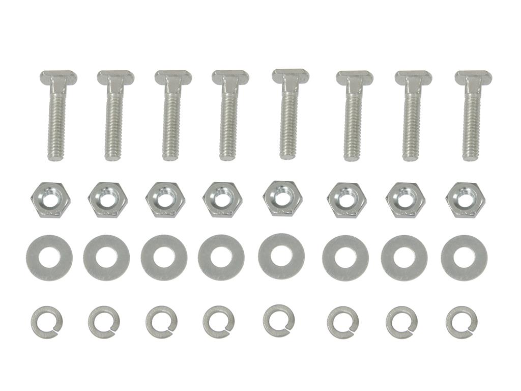 651040 1953-1962 T-bouten voorruitframe - onder aan carrosserie met moeren (set van 32)