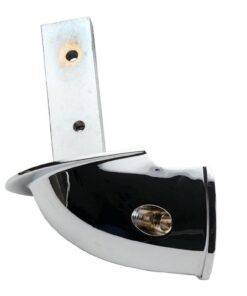 703131 58-61 Linker armsteunuiteinde chroom - Kras en deuk