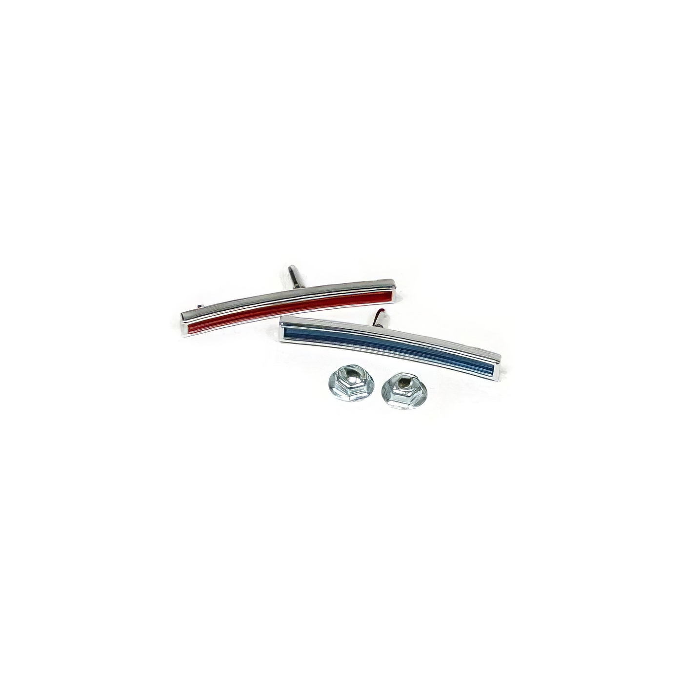 251227 60-62 Aluminum Dash Insert Bars (Red & Blue)