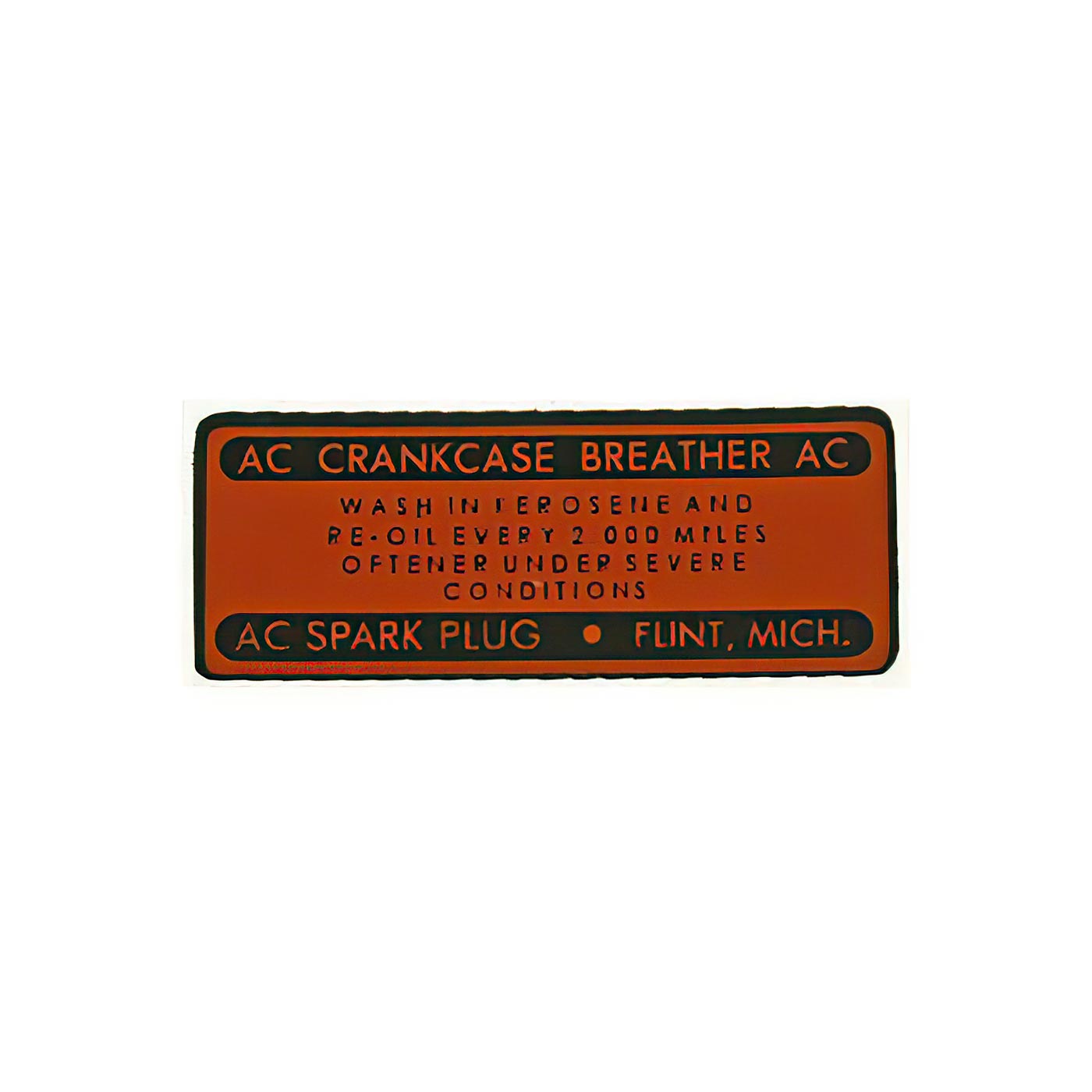 261450 Sticker uit 1955-1958 - olievuldop oranje en zwart