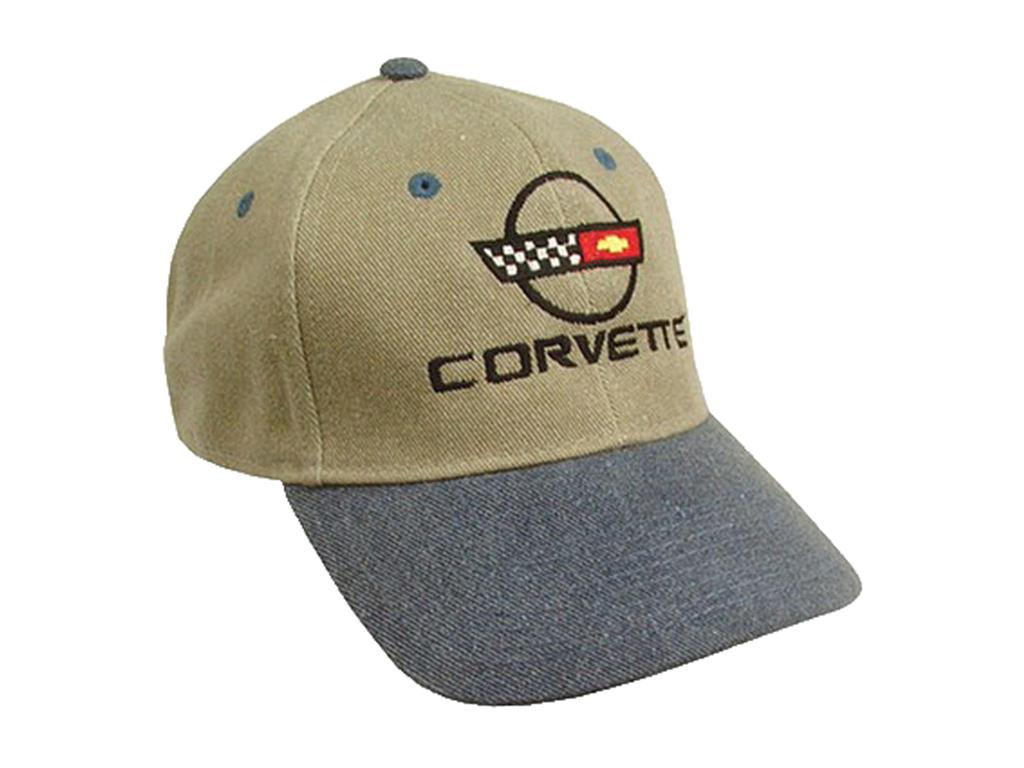 104630 Hoed - Blue en Tan C4 logo