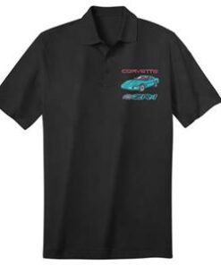 104643 Polo shirt - zwart met externe C4 ZR1 kleur en interieur kleur