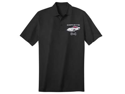 104678 84-89 Polo shirt - zwart met externe C4 Coupe kleur en interieur kleur