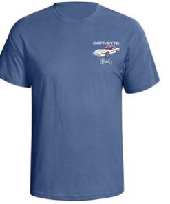 104823 84-90 T-shirt - Blauw met uw buiten-en interieur Coupe kleuren