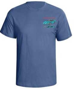 104884 T-shirt - blauw met uw buiten-en interieur ZR1 kleuren