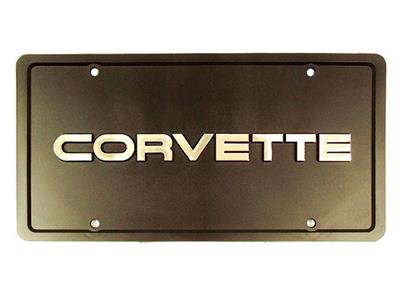 104899 Licentiebord - Chrome C4 stijl Lettering met zwart Boarder
