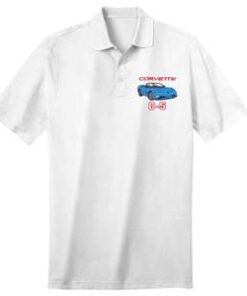 105223 Polo Shirt - wit toernooi met C5 Convertible uw keuze van Ext & Int kleur