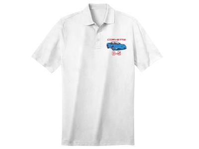 105223 Polo Shirt - wit toernooi met C5 Convertible uw keuze van Ext & Int kleur